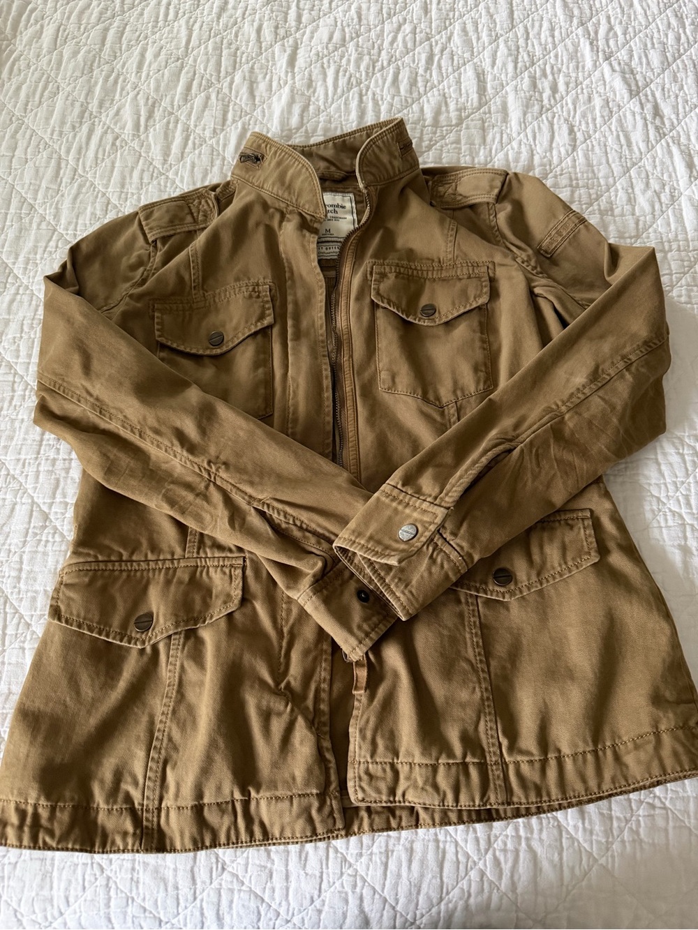 Abercrombie Military Jacket women's Sz. Med. Dark mustard yellow